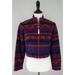 HOBBY HORSE Southwestern Western Theme Knitted Riding Jacket Coat Size Small